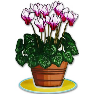 Dorit Judaica Large Free-Standing Cyclamen Sculpture