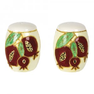 Decorative Pomegranate Design Ceramic salt and pepper shakers