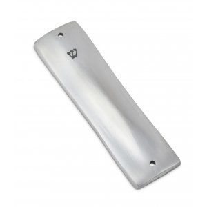 Contemporary Small Aluminum Mezuzah Case, 4.8" Height  Anat Basanta