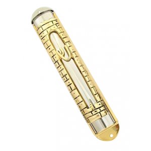 Two Color Yerushalayim Wall Mezuzah