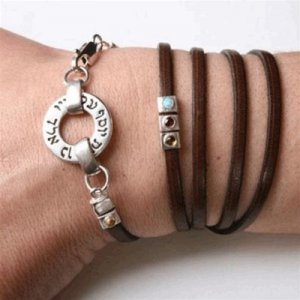 Leather Kabbalah Bracelet by Ha'Ari