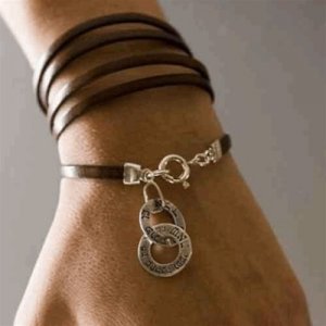 Wrap Around Leather Bracelet, Two Discs with Engraved 72 Names of G-d