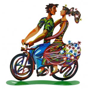 Spring Ride Free Standing Double Sided Bicycle Sculpture - David Gerstein