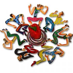 Laser Cut Fruit Bowl or Wall Decoration Figures - Disco Dancers by David Gerstein