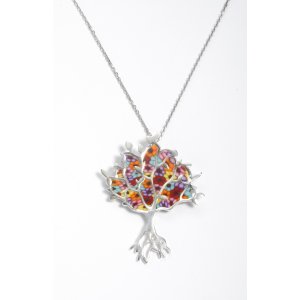 Thousand Flower Tree of Life Pendant by Adina Plastelina SALE PRICE - 1 LEFT IN STOCK !!