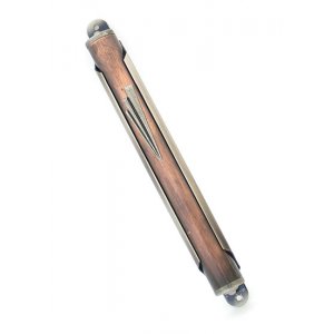 Streamlined Red Pewter Mezuzah Case