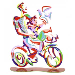 Weekend Ride Free Standing Double Sided Bicycle Sculpture - David Gerstein