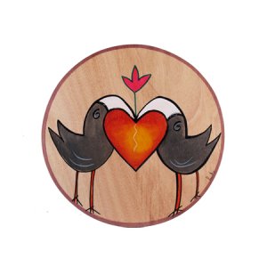 Lovebird Design Round Placemat - Kakadu