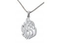 925 Sterling Silver Pendant - Breslev Flame Image, My Fire Ha'esh Sheli