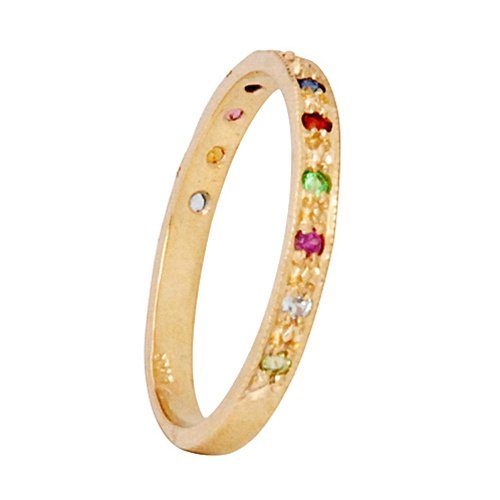 9K Gold Jewish Ring with Twelve Choshen Inspired Authentic Gemstones - HaAri