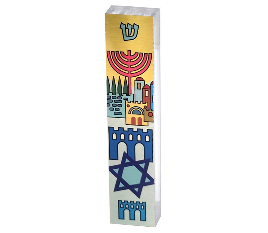 Acrylic Mezuzah Case, Israel and Judaica Design - Dorit Judaica