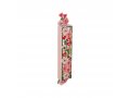 Acrylic Mezuzah Case, Pastel Floral and Hearts Design - Dorit Judaica