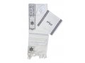 Acrylic Prayer Shawl Set, White Stripes and Silver Neckband with Star of David Motif - Ateret