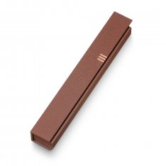 Adi Sidler Brushed Aluminum Mezuzah Case Envelope Style - Rust