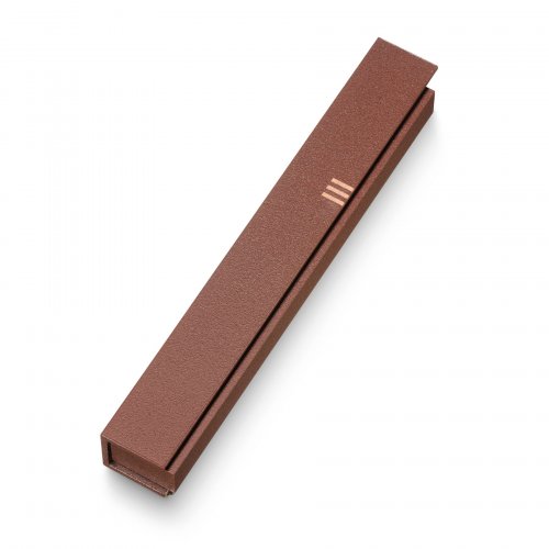 Adi Sidler Brushed Aluminum Mezuzah Case Envelope Style - Rust