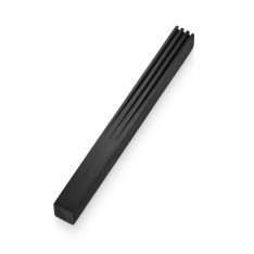Adi Sidler Brushed Aluminum Mezuzah Case with Stylized Shin - Black