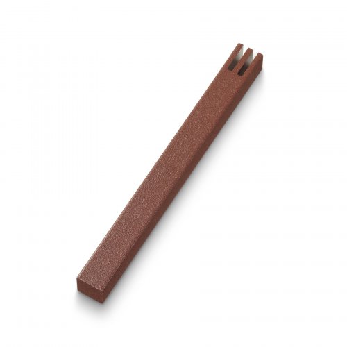 Adi Sidler Cut Out Shin on Smooth Brushed Aluminum Mezuzah Case - Rust