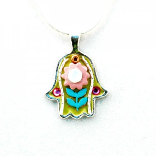 Adorable Flower Hamsa Necklace - Shahaf