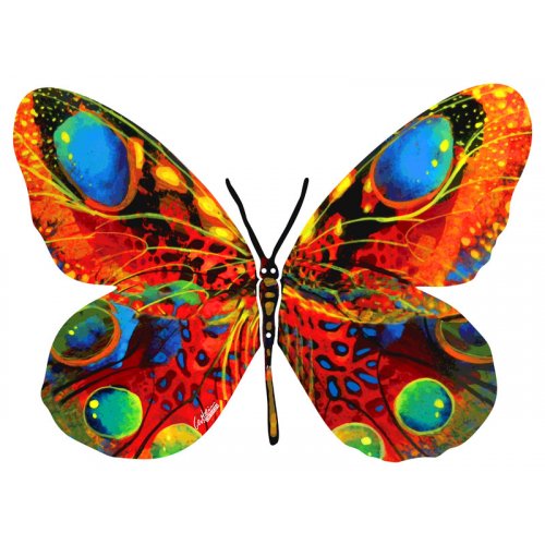 Alone Butterfly Double Sided Steel Wall Sculpture - David Gerstein