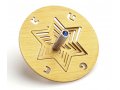 Aluminum Hanukkah Dreidel and Stand, Star of David, Gold - Adi Sidler