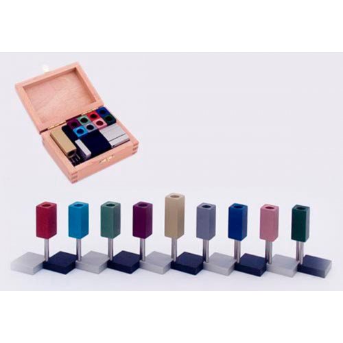 Anodized Aluminum Compact Domino Menorah - Colorful