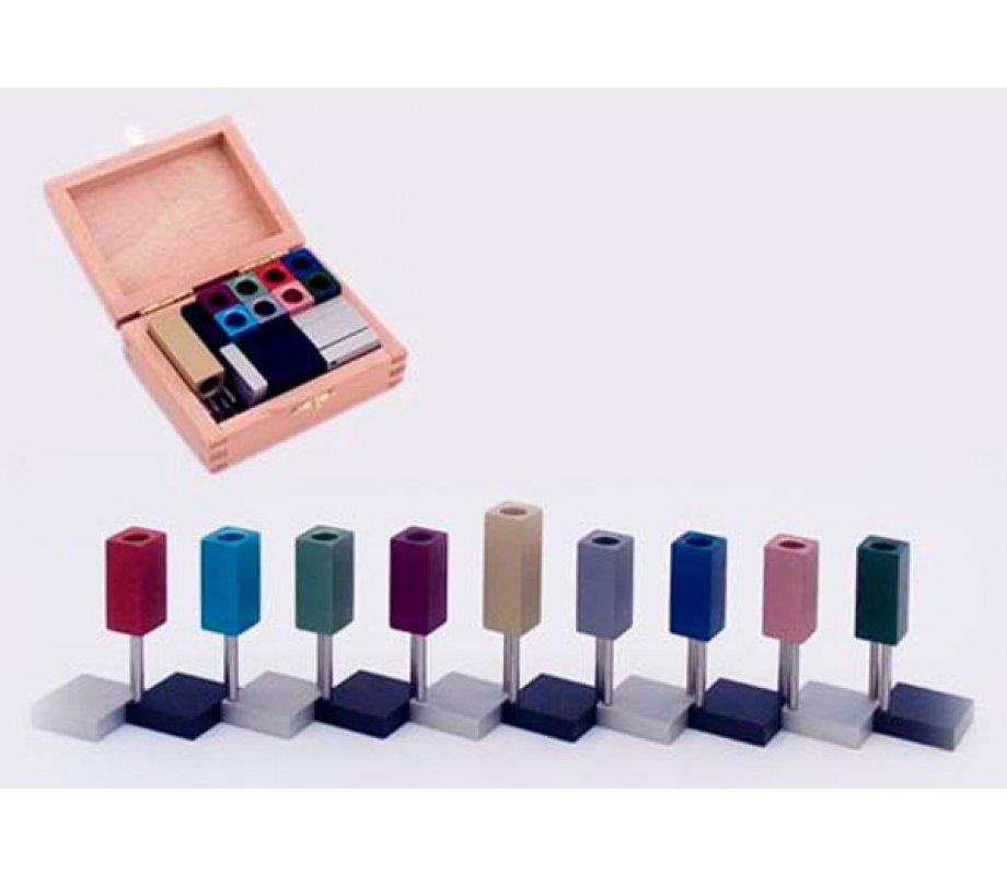 Anodized Aluminum Compact Domino Menorah - Colorful