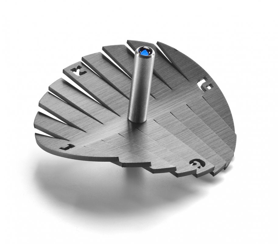 Anodized Aluminum Gray Waves Hanukkah Dreidel - Adi Sidler