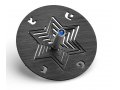 Anodized Aluminum Hanukkah Dreidel and Stand Star of David, Black - Adi Sidler