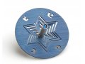 Anodized Aluminum Hanukkah Dreidel and Stand Star of David, Blue - Adi Sidler