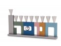 Anodized Aluminum Menorah with Cutout 