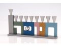 Anodized Aluminum Menorah with Cutout 