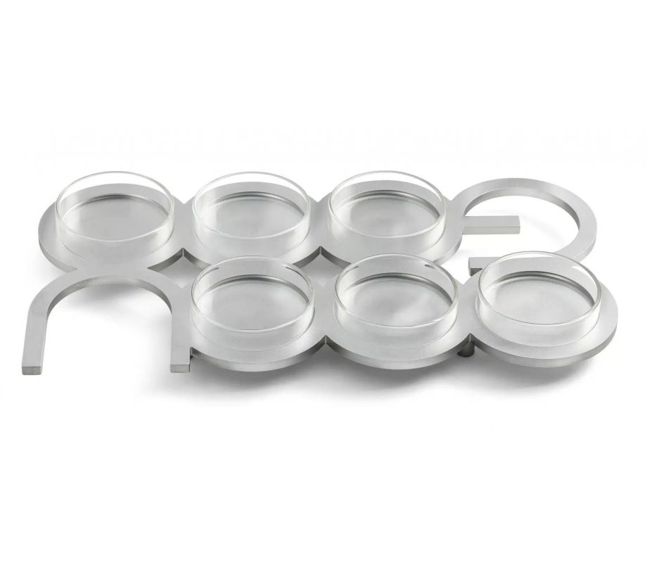 Anodized Aluminum Seder Plate Spelling