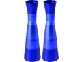 Anodized Aluminum Slender Shabbat Candlesticks - Colored Bands by Yair Emanuel