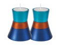 Anodized Aluminum Small Tea Light Candlesticks by Yair Emanuel