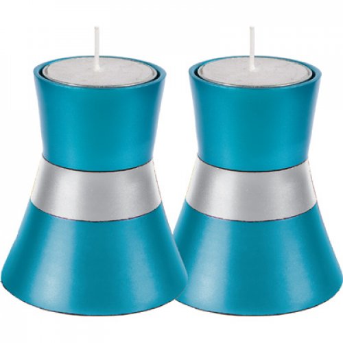 Anodized Aluminum Small Tea Light Candlesticks by Yair Emanuel