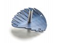 Anodized Aluminum Waves Hanukkah Dreidel, Blue - Adi Sidler