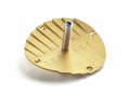 Anodized Aluminum Waves Hanukkah Dreidel, Gold - Adi Sidler