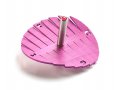 Anodized Aluminum Waves Hanukkah Dreidel, Pink - Adi Sidler