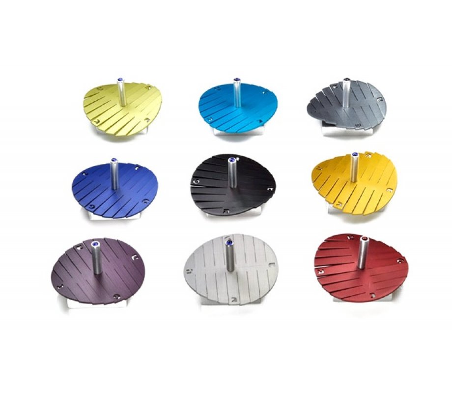 Anodized Aluminum Waves Hanukkah Dreidel, Red - Adi Sidler