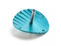 Anodized Aluminum Waves Hanukkah Dreidel, Turquoise - Adi Sidler