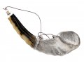 Anointing Rams Horn Shofar with Sterling Silver Lion of Judah