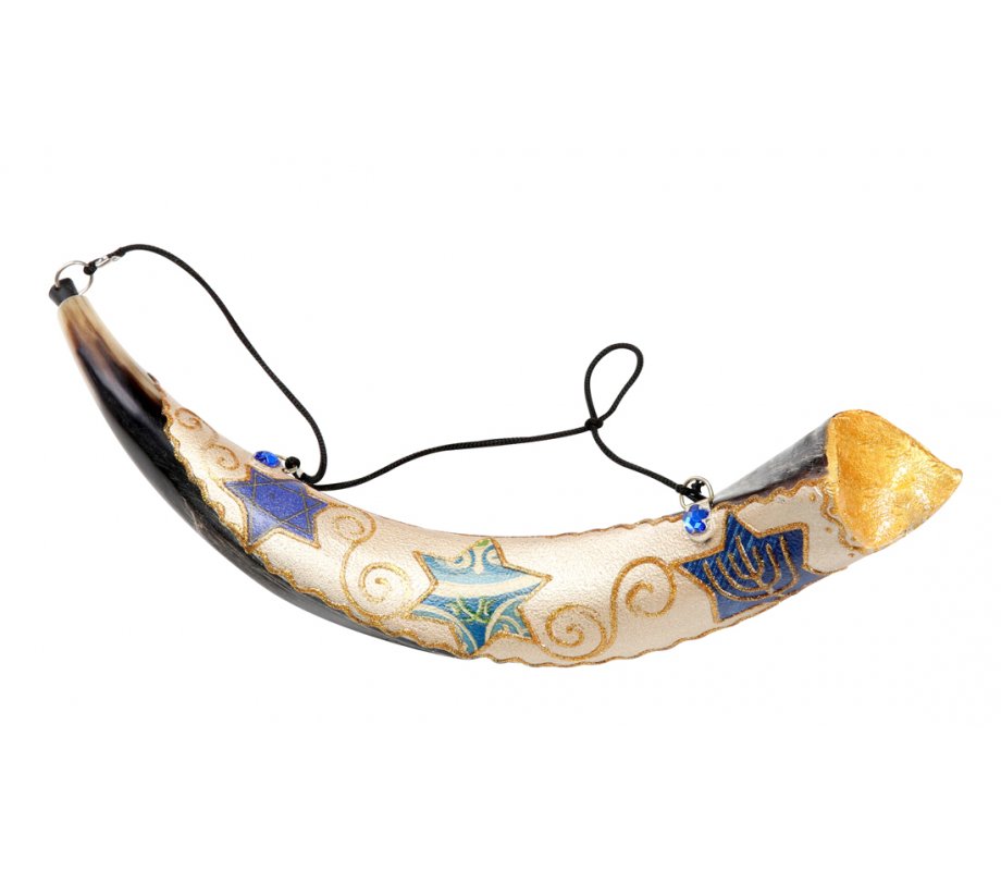 Anointing Yemenite Shofar with Painted Star of David