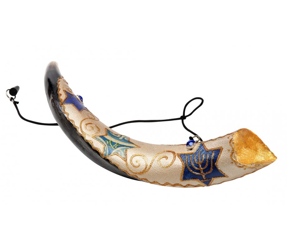 Anointing Yemenite Shofar with Painted Star of David