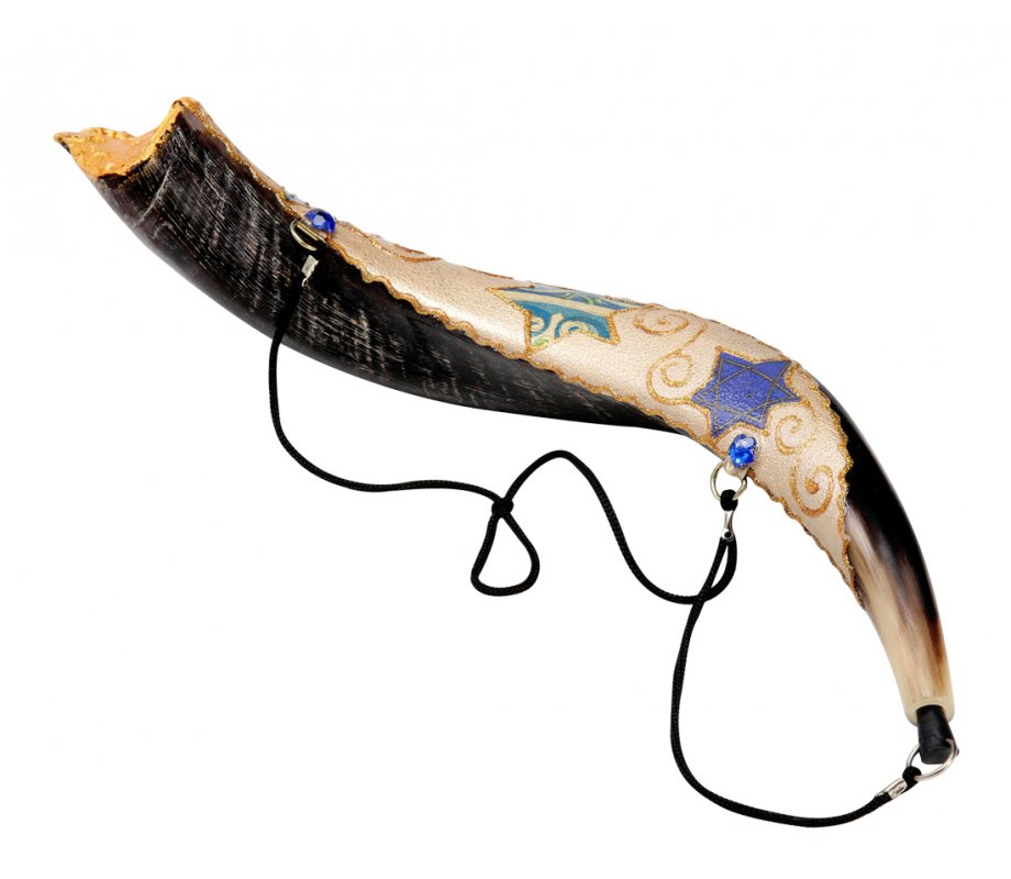 Anointing Yemenite Shofar with Painted Star of David
