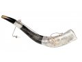 Anointing Yemenite Shofar with Silver Menorah Design