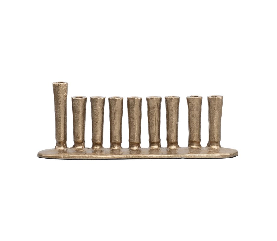 Antique Brass Style Hanukkah Menorah Yair Emanuel