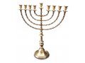 Antique Gold Color Hanukkah Menorah Traditional Design, Extra Large - 22 Inches