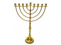 Antique Gold Hanukkah Menorah Traditional Design Extra Large - 36 Inches