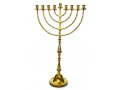 Antique Gold Hanukkah Menorah Traditional Design Extra Large - 36 Inches