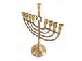 Antique Style Chanukah Menorah and Star of David, For Candles - 10 Inches